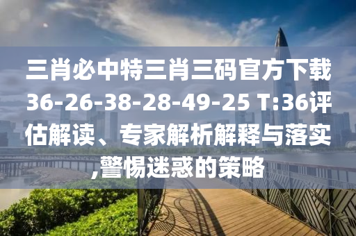 三肖必中特三肖三碼官方下載36-26-38-28-49-25 T:36評估解讀、專家解析解釋與落實,警惕迷惑的策略