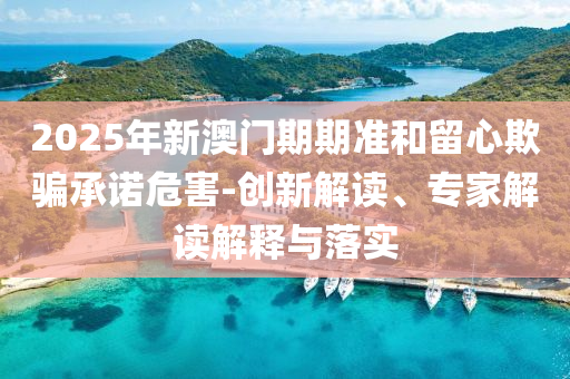 2025年新澳門期期準(zhǔn)和留心欺騙承諾危害-創(chuàng)新解讀、專家解讀解釋與落實(shí)
